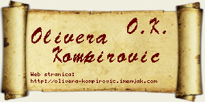 Olivera Kompirović vizit kartica
